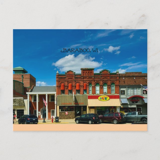 Postal Baraboo, Wisconsin (Anverso)