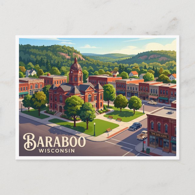 Postal Baraboo, Wisconsin (Anverso)