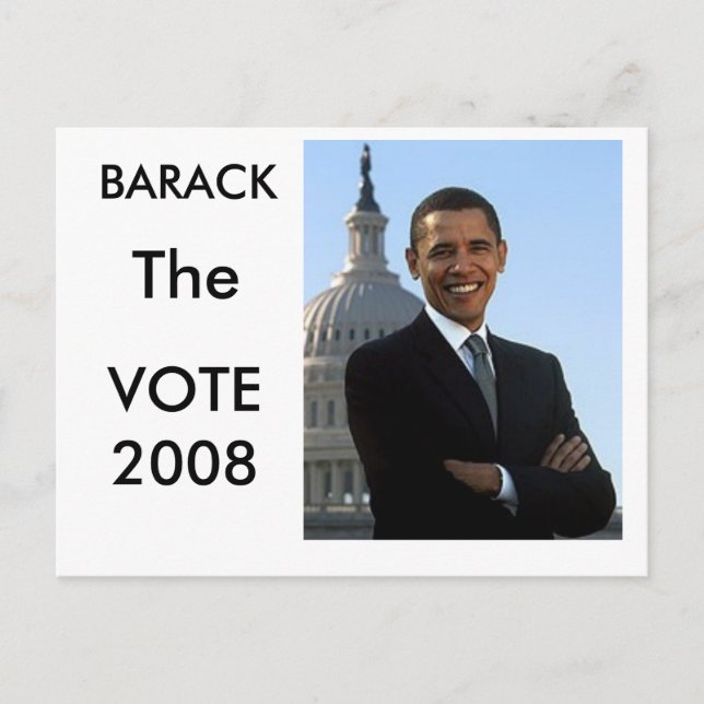 Postal Barack El Voto (Anverso)