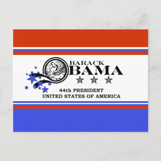 Postal Barack Obama 44º presidente (Anverso)