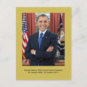 Postal Barack Obama, 44º Presidente de los Estados Unidos