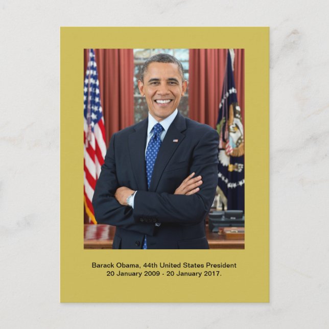 Postal Barack Obama, 44º Presidente de los Estados Unidos (Anverso)