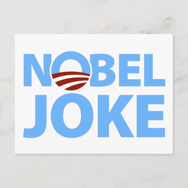 Postal Barack Obama: Chiste Nobel (Anverso)