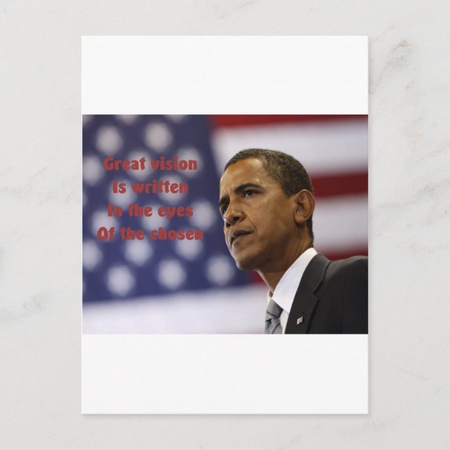 Postal Barack Obama elegido (Anverso)