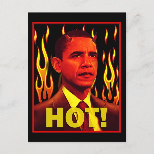Postal ¡Barack Obama es CALIENTE! (Anverso)
