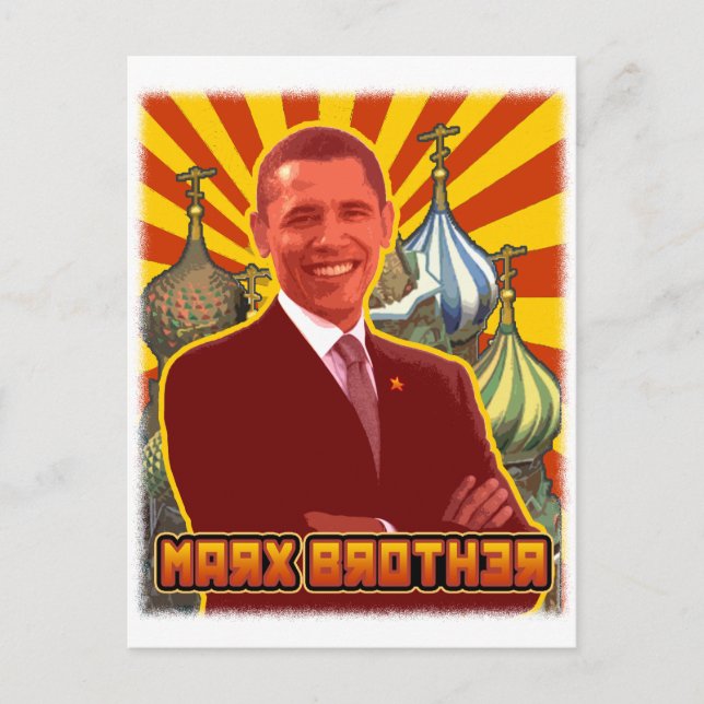 Postal Barack Obama: Hermano Marx (Anverso)