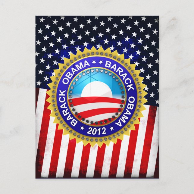 Postal Barack Obama para el presidente 2012 (Anverso)
