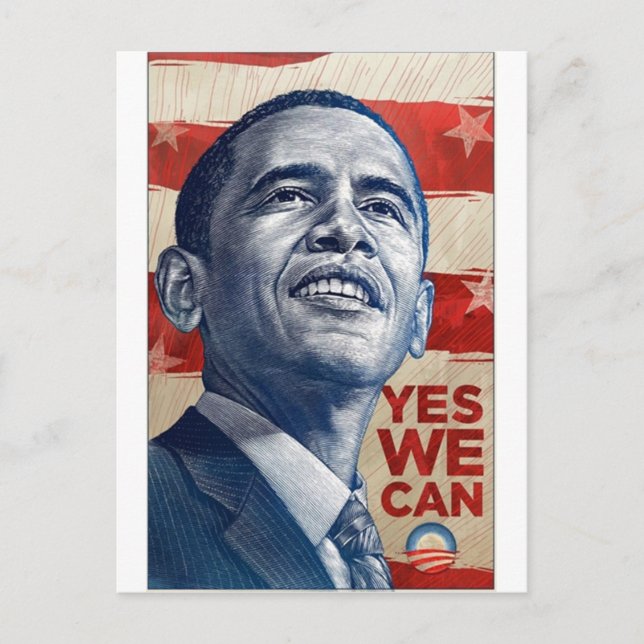 Postal Barack Obama Sí Podemos (Anverso)