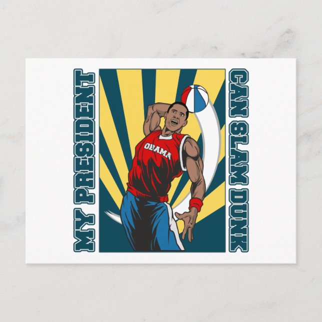 Postal Barack Obama Slam Dunk (Anverso)