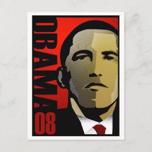 Postal Barack Obama Super Héroe