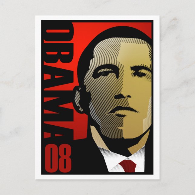 Postal Barack Obama Super Héroe (Anverso)