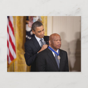 Postal Barack Obama y John Lewis