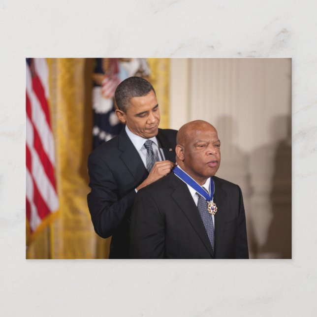 Postal Barack Obama y John Lewis (Anverso)