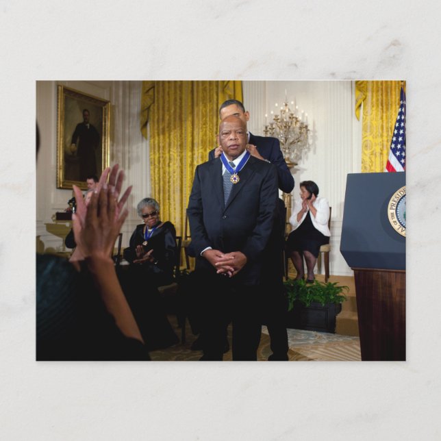 Postal Barack Obama y John Lewis (Anverso)