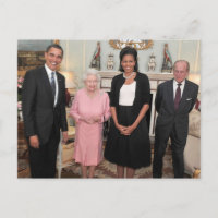 Barack y Michelle con la Reina Isabel