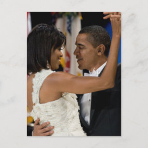 Postal Barack y Michelle Obama
