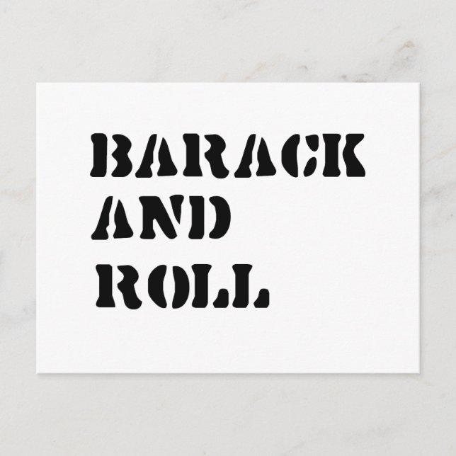 Postal Barack y Roll (Anverso)