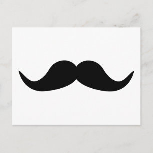 Postal Barba divertida de Mustache