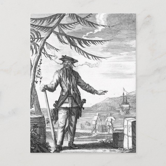 Postal Barba negra (Anverso)