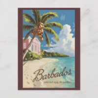 Barbados Painterly Travel Art Vintage