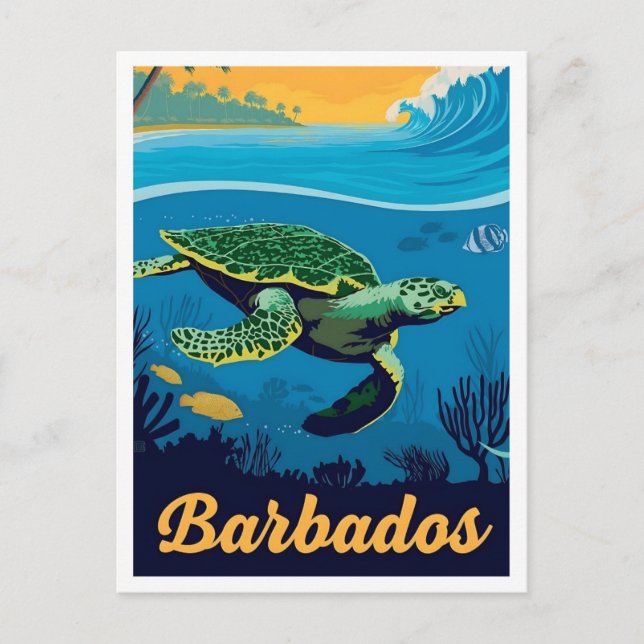 Postal Barbados Viajes Antiguos  (Anverso)