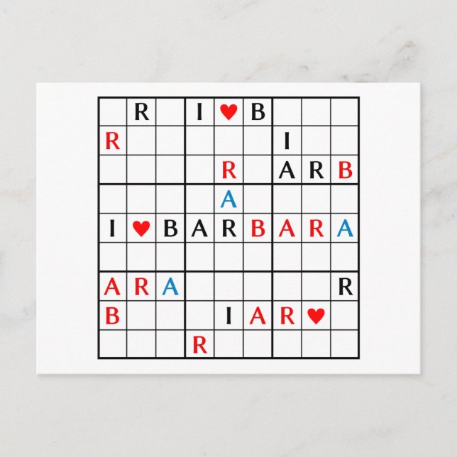 POSTAL ♥ BARBARA (Anverso)