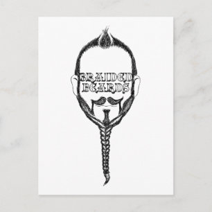 Postal barbas trenzadas