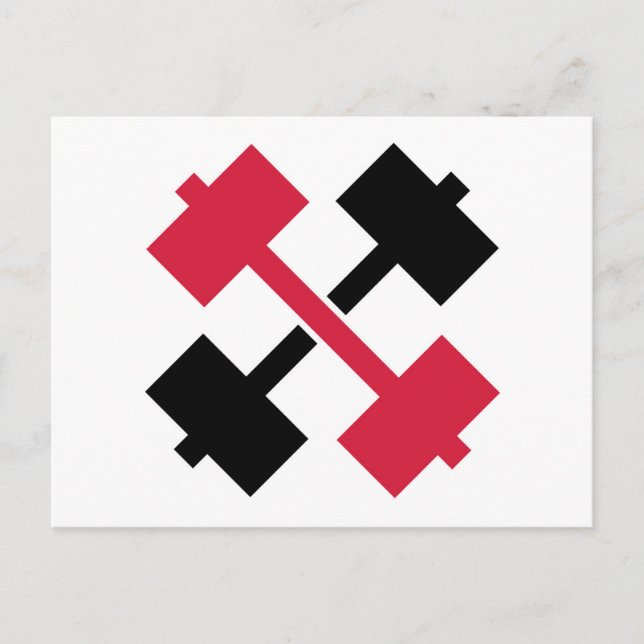 Postal Barbells cruzados (Anverso)