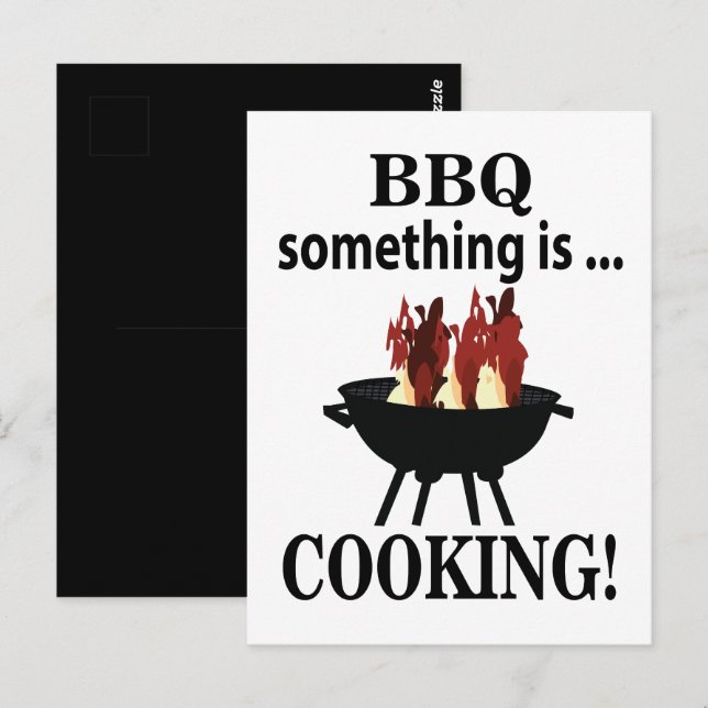 Postal Barbeque Cocinero Chef Funny Bbq (Anverso / Reverso)