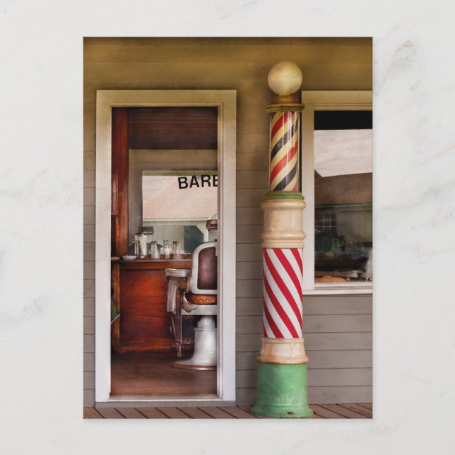 Postal Barber - Necesito un corte de pelo (Anverso)