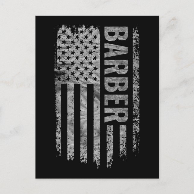 Postal Barber USA Flag Distressed design (Anverso)