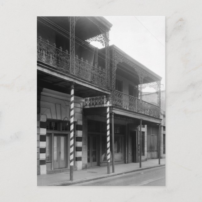 Postal Barbería de Nueva Orleans, años 30 (Anverso)