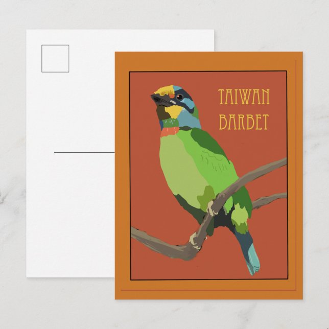 Postal Barbudo de Taiwán (Anverso / Reverso)