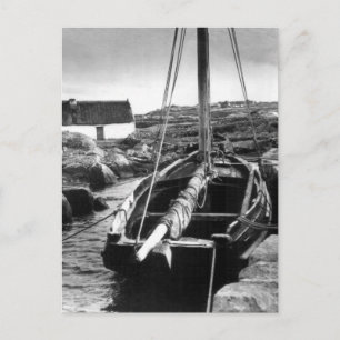 Postal Barca de pesca antigua Lettermore Galway Irlanda