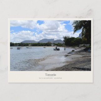 Postal Barcas de la Bahía de Tamarín y Fondo de Montaña