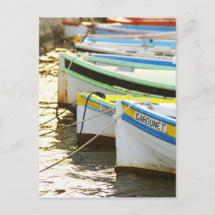 Postal Barcas de pesca típicas de Provenza pintadas en