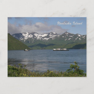 Postal Barcaza del Norte en la bahía de Unalaska