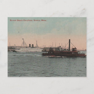 Postal Barcaza vintage Newton 1913