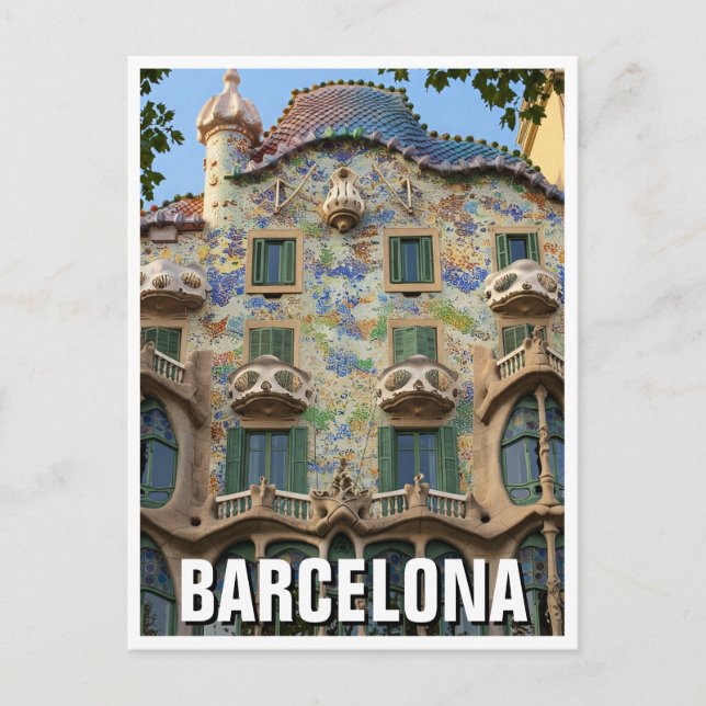Postal Barcelona Casa Batllo España Viaje (Anverso)