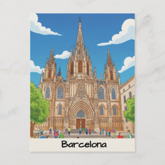 Postal Barcelona Cathedral