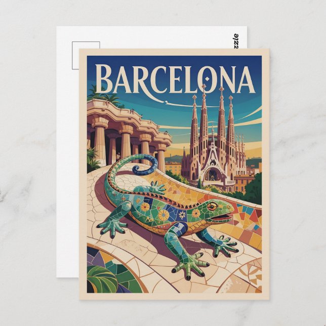 Postal Barcelona España (Anverso / Reverso)
