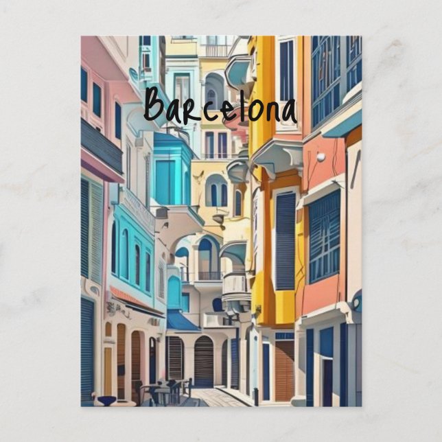 Postal Barcelona España (Anverso)