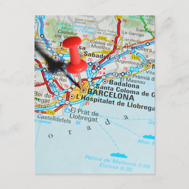 Postal Barcelona, España (Anverso)