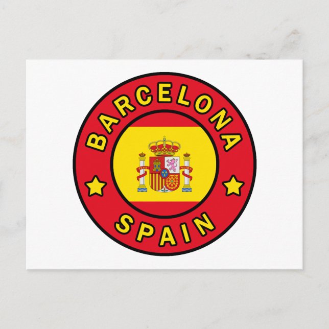 Postal Barcelona España (Anverso)