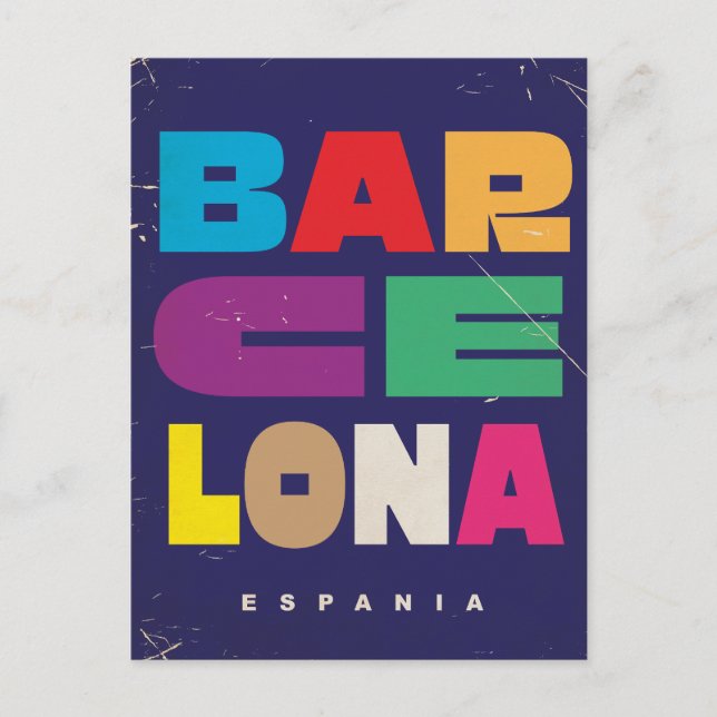 Postal Barcelona España (Anverso)