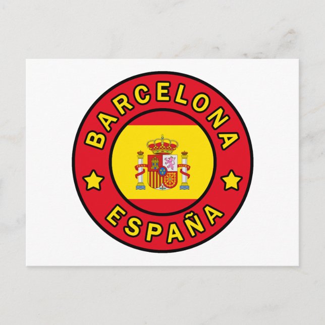 Postal Barcelona España (Anverso)