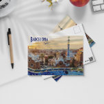 Postal Barcelona, España - Gaviota de Parque<br><div class="desc">El Park Güell es un gran parque urbano con elementos arquitectónicos situado en el barrio de Gràcia de la ciudad de Barcelona,  en el lado mediterráneo del monte Carmel,  cerca del Tibidabo</div>