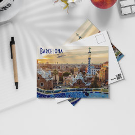 Postal Barcelona, España - Gaviota de Parque