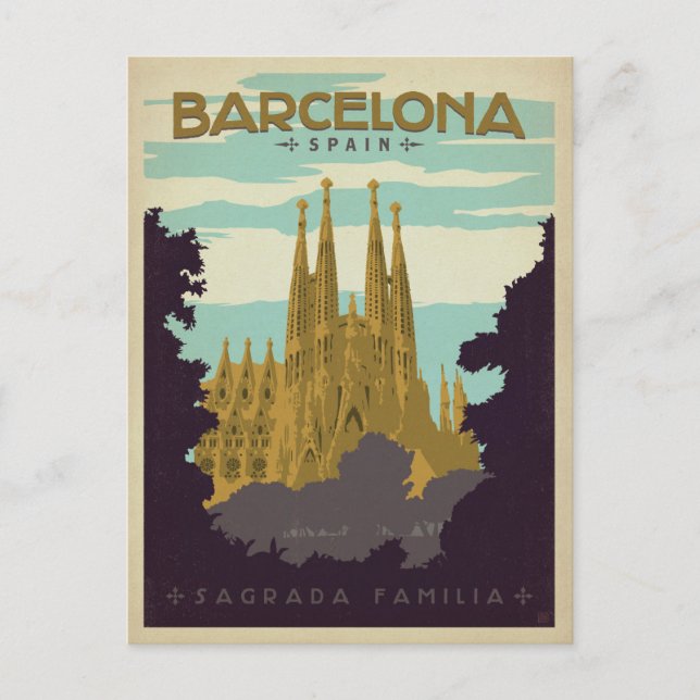 Postal Barcelona, España - Sagrada Familia (Anverso)