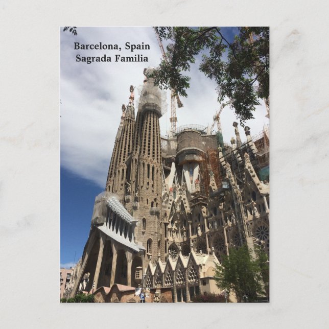 Postal Barcelona España Sagrada Familia (Anverso)